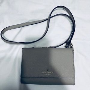 Light gray mini Kate Spade Crossbody bag